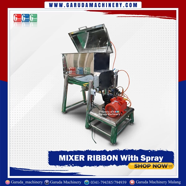 Mesin Mixer Ribbon / Mixer Powder with Spray
