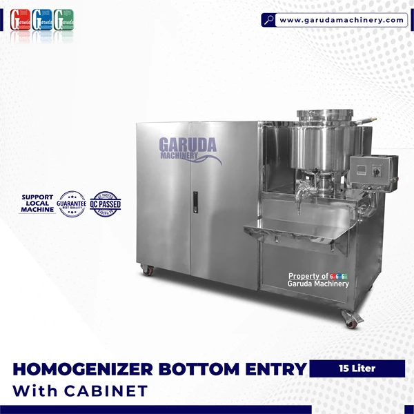 HOMOGENIZER BOTTOM ENTRY 15L - with Storage Cabinet & Filling Table