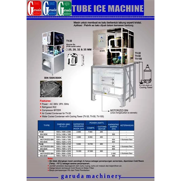 Ice Maker Machine ( Tube Ice)
