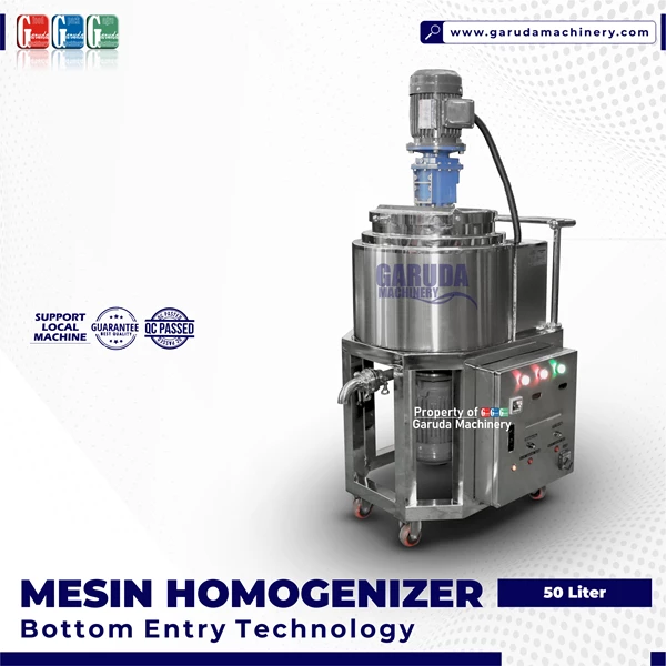 MESIN MIXER SKINCARE - Homogenizer Pemanas Heater 50 Liter