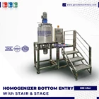 HOMOGENIZER BOTTOM ENTRY  (Single Jacket) 200L - with Stair & Stage 1
