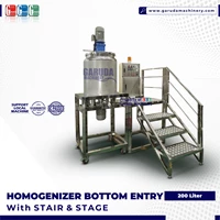 HOMOGENIZER BOTTOM ENTRY  (Single Jacket) 200L - with Stair & Stage