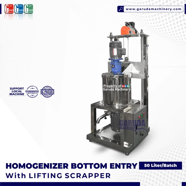 HOMOGENIZER BOTTOM ENTRY - Mixing Tank with Lifting Scrapper