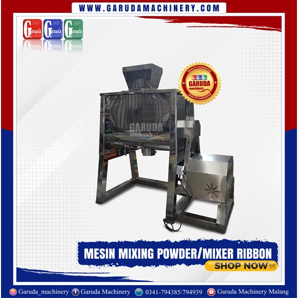 Mixer Kering / Mesin Pencampur Tepung - Ribbon Mixer 100Kg