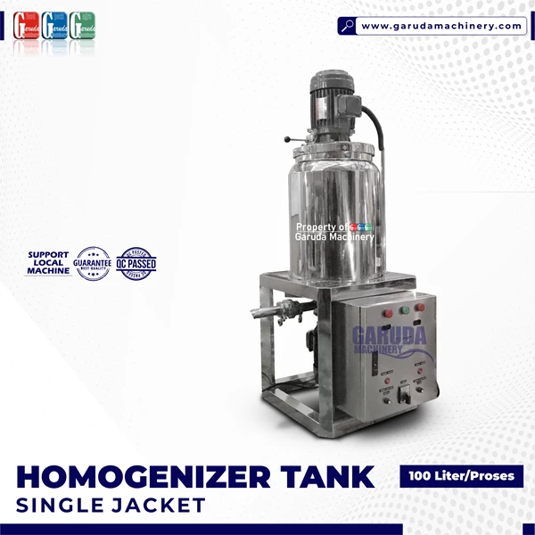 Mesin Homogenizer Susu 2 Pengaduk Putaran Tinggi Kapasitas 50 Liter