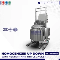Homogenizer Up Down with Heater 200 Liter dengan Pemanas Heater - Homogenizer Skincare